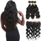 Extensões malaias longas cruas do cabelo do Virgin, 3 pacotes de cabelo encaracolado malaio fornecedor