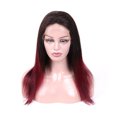 China Perucas genuínas do laço do cabelo do Virgin, pretas ao cabelo humano das perucas vermelhas do laço de Remy fornecedor
