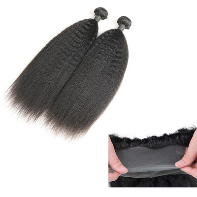 China Por muito tempo 360 reto perversos do fechamento frontal do laço, cabelo frontal do Virgin de 360 laços fornecedor