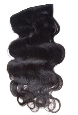 Grampo autêntico em extensões do cabelo, grampo do Virgin do russo no fechamento do cabelo humano fornecedor